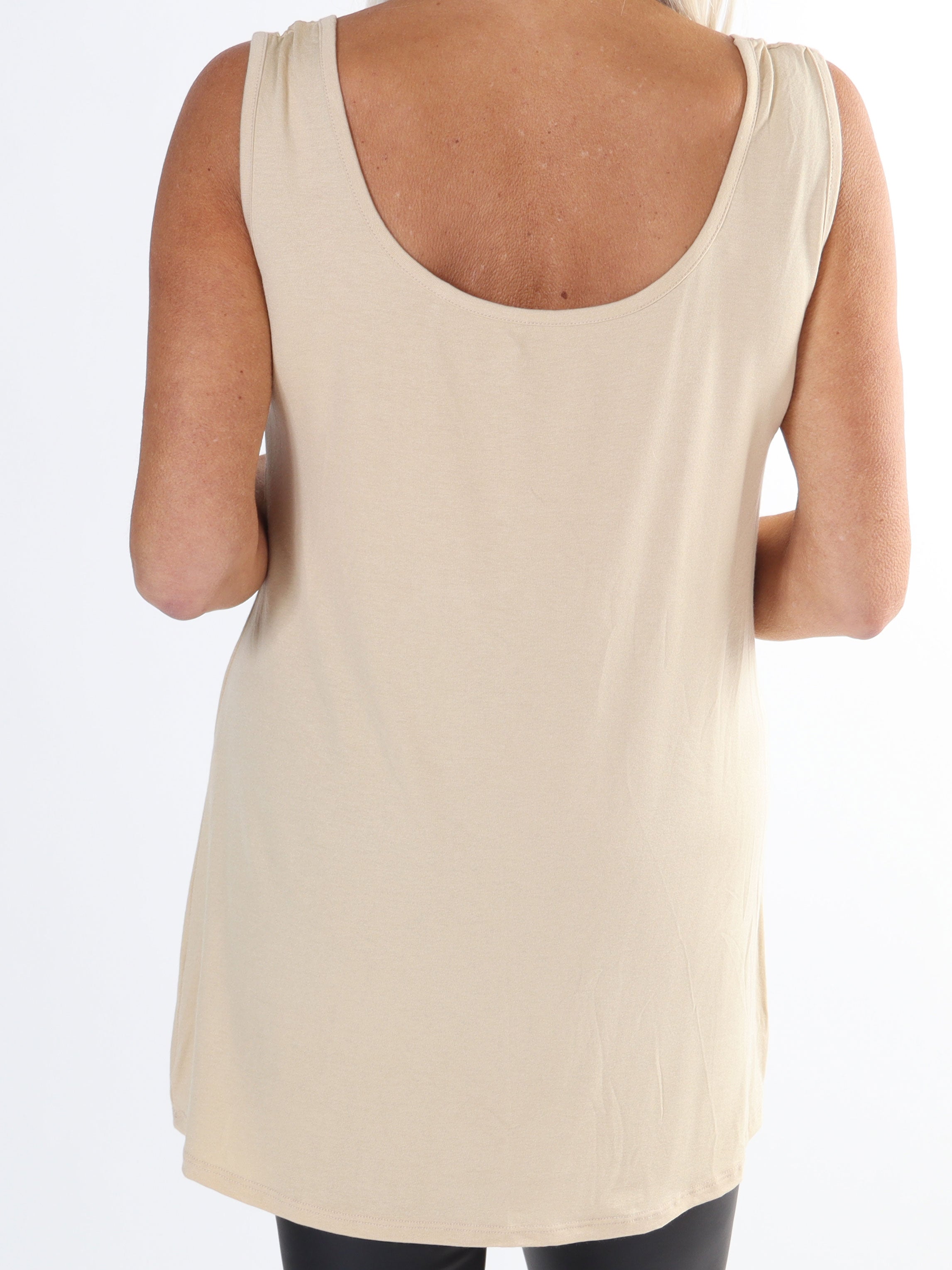 Otine Top - Plus size basis top i plain farver